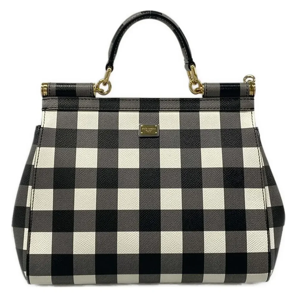 Dolce & Gabbana DOLCE&GABBANA Sicily Handbag Black White